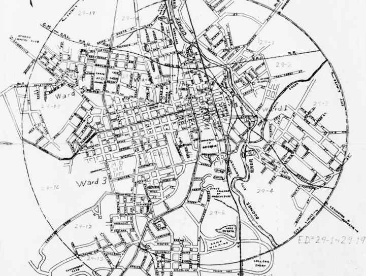 Athens neighborhoods map